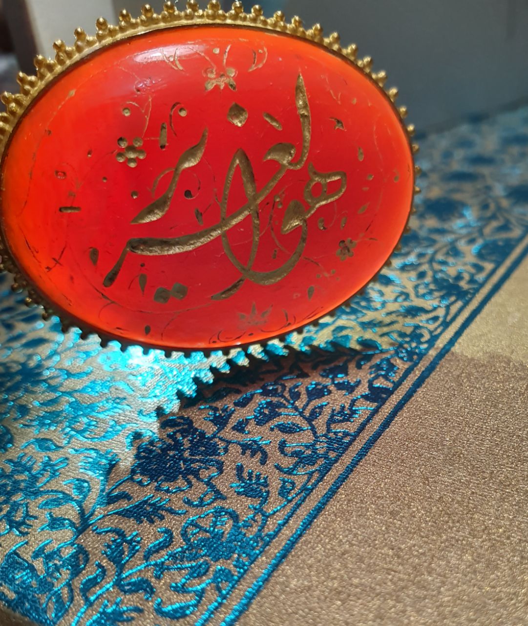 calligraphy mystic islam relaxation spiritual traditional art persian art gemstone watch jewelry silver